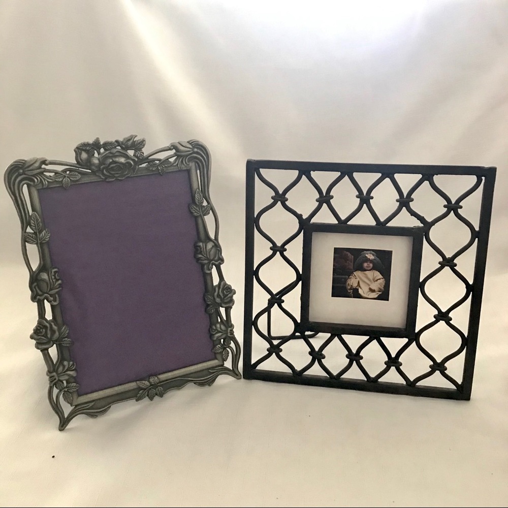 Frames~Rustic Metal & Rose / Lot of 2 / Host Pick